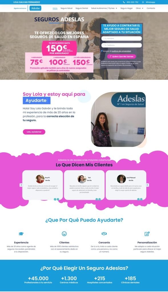 agentes de seguros Lola Galván web