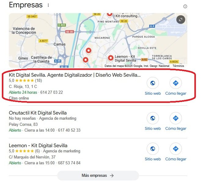 perfil de empresa google dexpega